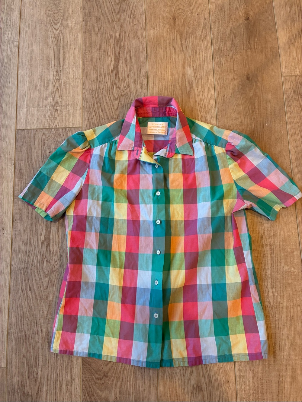 Vintage Country Sophisticates Pendleton Multicolor Check Button-Up Shirt cottage